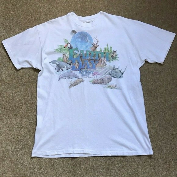 Earth Day 1990's T-shirt Beefy XL
